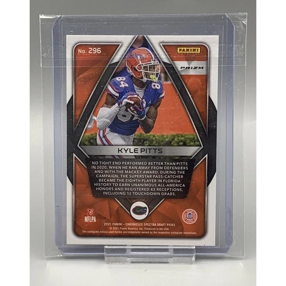 Kyle Pitts 2021 Panini Chronicles Draft Picks Spectra Silver RC‎ #296 Florida